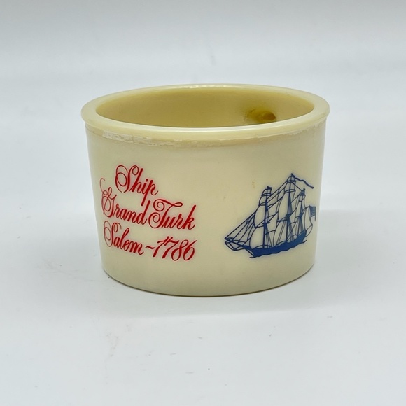 VTG Shulton Ivory Milk Glass Old Spice Shaving Mug Ship Grand Turk Salem 1786 - Picture 2 of 8